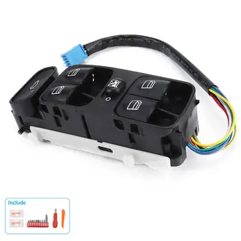 

1Set Window Regulator Switch Car Main Control Window Switch Suitable For Mercedes OE: 2038200110 + Tool Kit