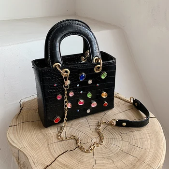 

2020 Mantis Shrimp Diamonds Shoulder Bags for Women Luxury Handbags Women Bags PU Leather Girl Flap Clutches Crossbody Bag