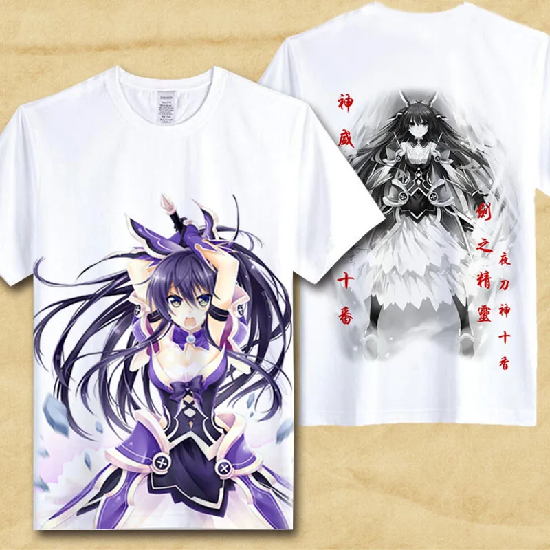 Футболка с надписью «DATE A LIVE», кошмар, токисаки Куруми, Yatogami tohka Togashi Misuzu Yoshino, Милая футболка с аниме «beauty Kawaii» - Цвет: 7