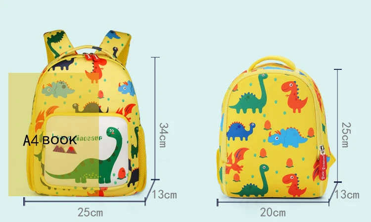 Рюкзак для мальчиков и девочек с милым лесным животным динозавром, детские школьные сумки, мультяшный дышащий светильник, Детский рюкзак для путешествий, Новинка