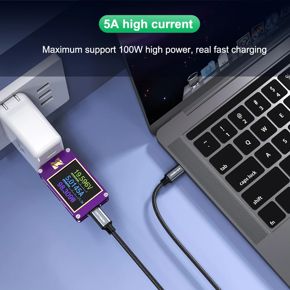 KEYSION 100 Вт USB C к Type кабель USBC PD быстрое зарядное устройство Шнур c для Redmi Note9 Samsung S20