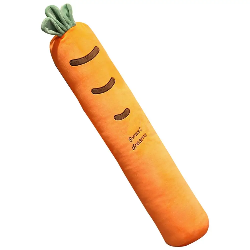 01 Carrot Мультяшная длинная подушка, бархатная многофункциональная подушка в форме растения, моющиеся постельные принадлежности, 3 размера, морковный Кот, клубника, Новинка - Цвет: 01 Carrot