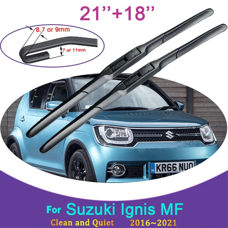 Auto Frontscheibe Wischer Klingen für Suzuki Ignis MF 2016 2017 2018 2019  2020 2021 Rahmenlose Gummi Schnee Schaben Zubehör - AliExpress