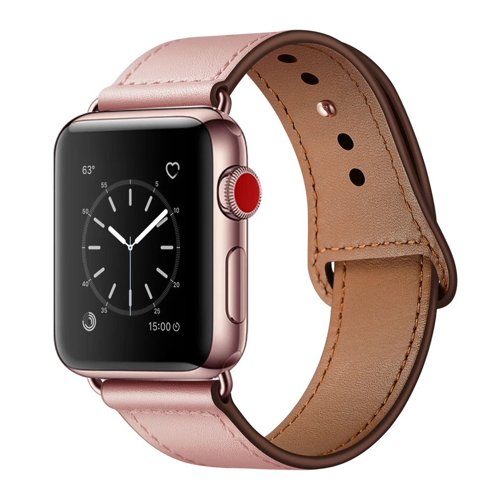 Ремешок для часов из натуральной кожи для apple watch 1 2 3 4 5 iwatch ремешок для часов 38 мм 42 мм 40 мм 44 мм