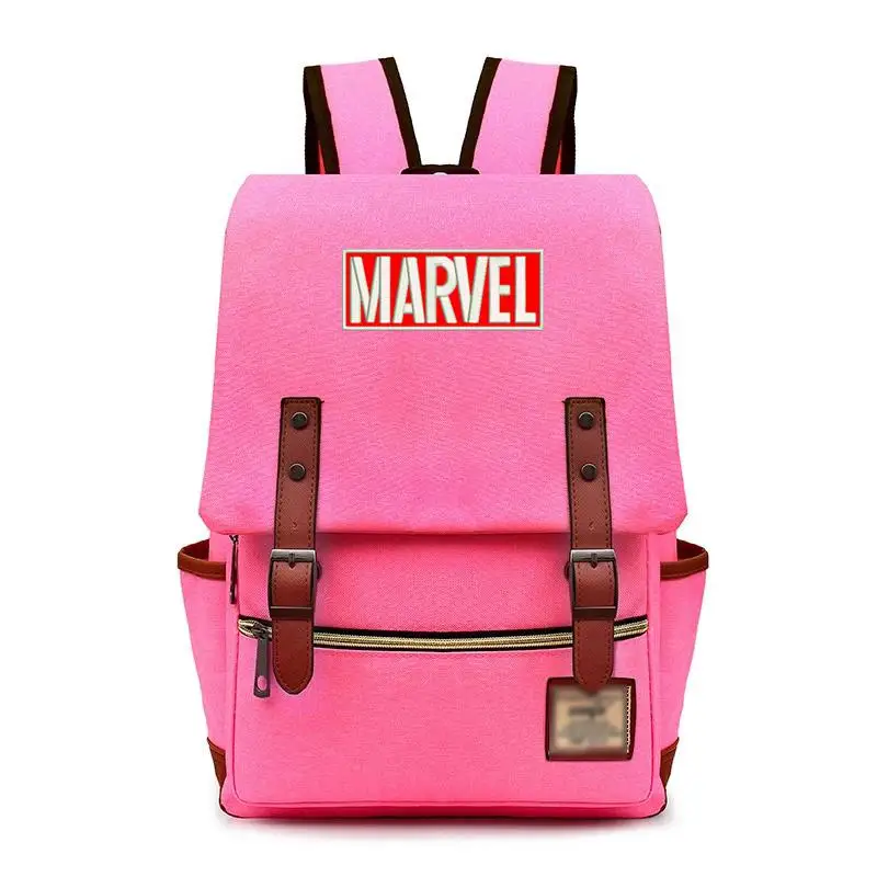 F2 Marvel многоцветные буквы Мстители для мальчиков и девочек Blet портфели для подростков холщовые женские сумки мужской рюкзак с вышивкой - Цвет: F2