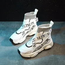 Женская зимняя модная теплая обувь с высоким берцем; женская вязаная прогулочная обувь из натуральной кожи; Zapatos De Mujer I2-30