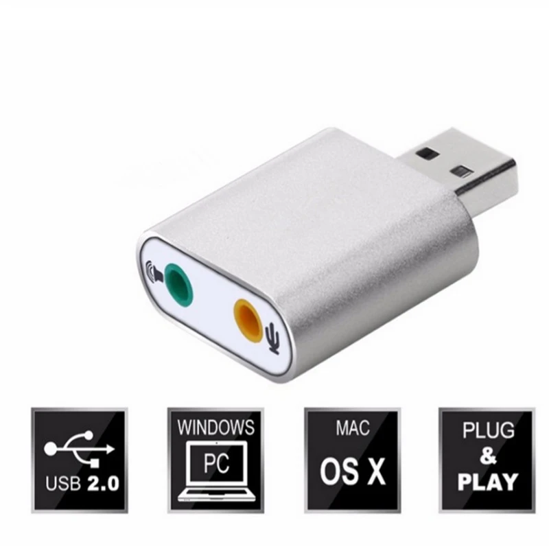 Беспроводная внешняя звуковая карта USB для настольного компьютера ноутбука PS 4