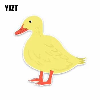 

YJZT 12.5CM*13CM Cartoon Style Cute Duck Car Sticker Decal PVC Car Decoration C29-0110