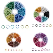 4 Tapes 6mm Box Aluminum Rainbow Jumping Split Rings Combination Set DIY For Necklace Jewelry Making Handmade Accessories