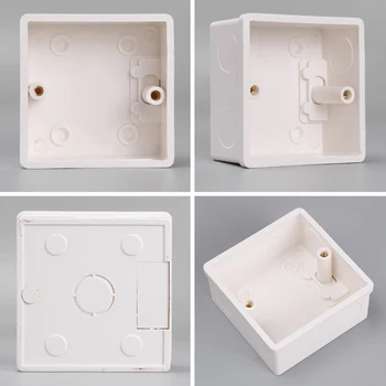 

86X86 77X77 Square Wall Box Deep Case PVC Junction Box Wall Mount Cassette For Switch Socket Base Electrical Sockets Accessories