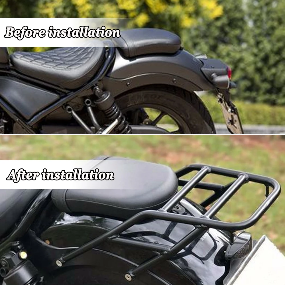 Porte-Bagages Arrière Plaqué Pour Moto Honda Cmx500 Rebel, Accessoires De  Siège Solo, Support D'étagère, Cmx 500 300 Rebel 2017 – 2020 Nipseyteko