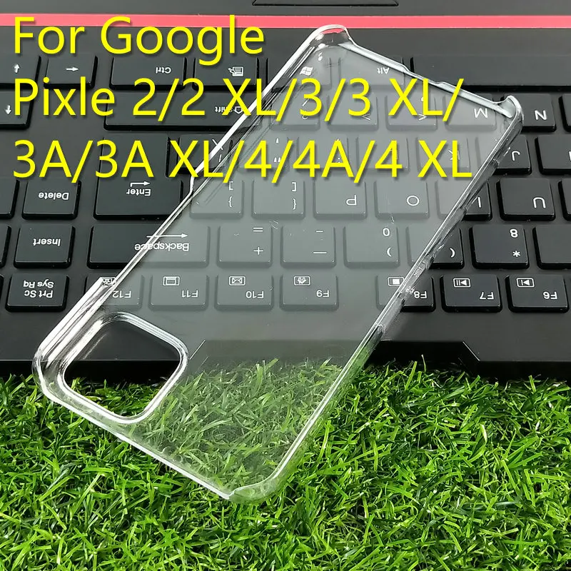 For Google Pixel 2 2XL 3 3XL 3A 3AXL 4 4A 4XL Glossy Snap Phone Case Crystal Invisible Hard PC Cover Clear Protect Back Shell