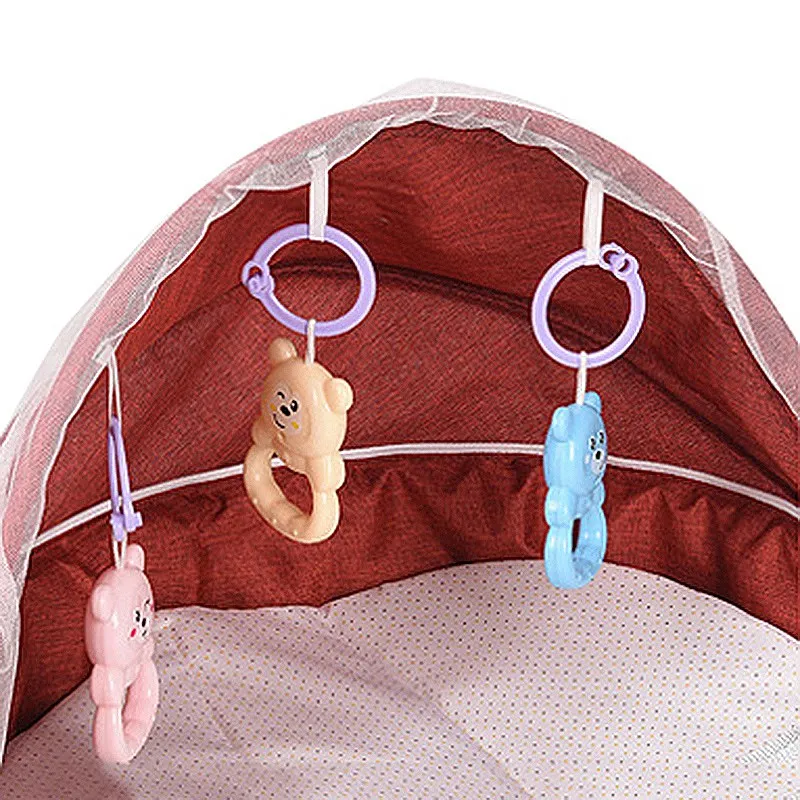 5 шт. детская кровать для автомобиля портативная детская Складная люлька-качалка, дорожная кровать для новорожденных, туристическая детская кроватка, сумки для мам, набор для детской кроватки, москитная сетка+ игрушки