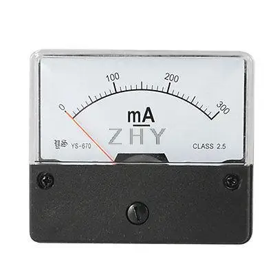 Пластиковый корпус DC 0-300mA аналоговый дисплей Панель манометр