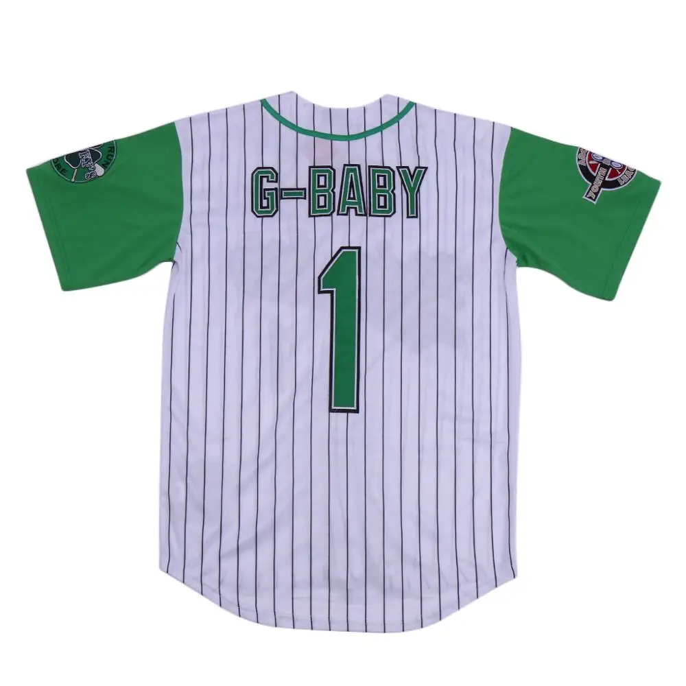 Throwback Jersey Kekambas 1 G-BABY Baseball Jerseys Color White Pinstriped High Quality Wholesale Sports Wear