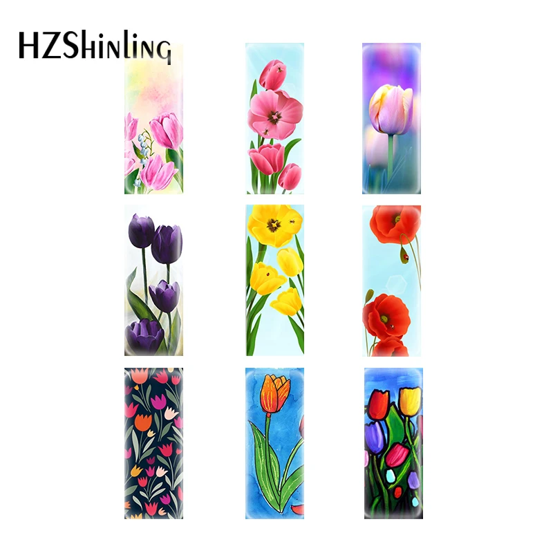 

10 pcs 10*25mm Flower Glass Cabochon Dome Jewelry Findings & Components Glass Semi Finished Jewelry Accessories