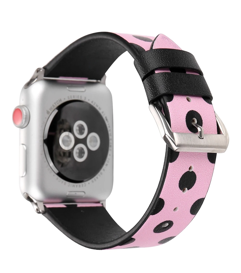 UEBN кожаный волновой ремешок для apple watch 38 42 40 44 мм Классическая пряжка кожаный ремень для iwatch series 4 3 2 1 ремешки для часов
