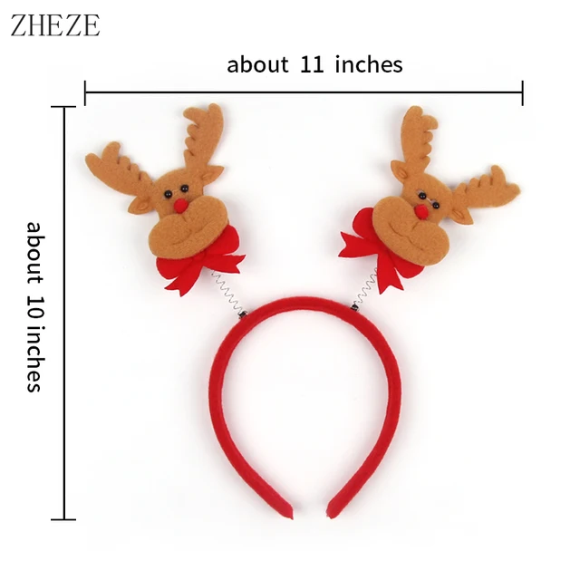 Trendy Christmas Headbands For Children Girls Xmas Tree Party Hats Hair Band Clasp Head Hoop Decoration Accessories Gifts a-3