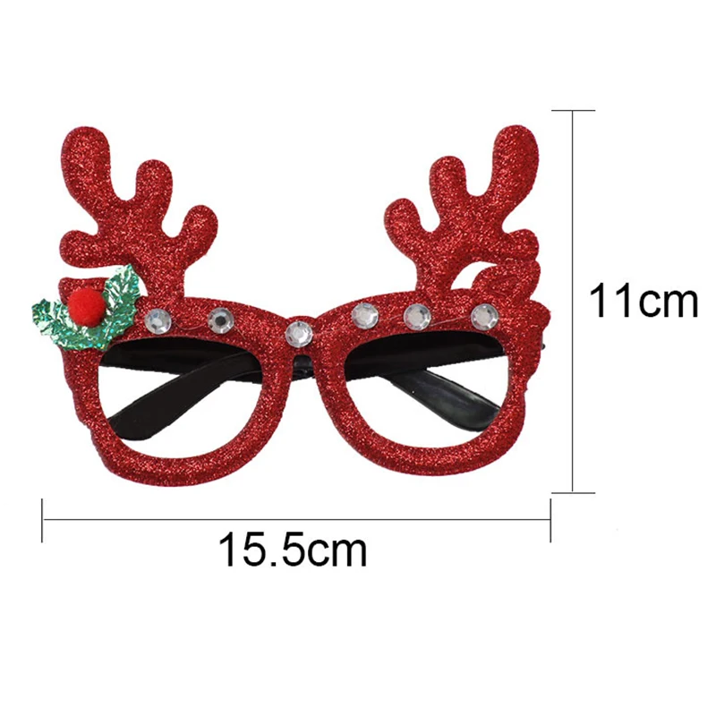 Рождественские украшения игрушки для взрослых детей Санта-Клаус Снеговик очки с рогами Рождественские солнцезащитные очки