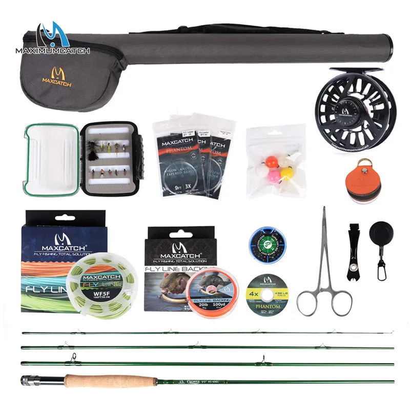 Black Reel Combo Maximumcatch Maxcatch Prime 8'6''/9' 3-8WT полный Fly Fising Rod Kit Combo - Цвет: Black Reel Combo