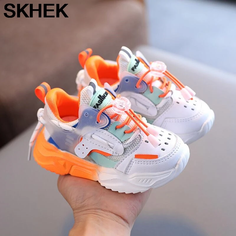

SKHEK Boys Sneakers for Kids Shoes Baby Casual Toddler Girls Running Children White Sports Shoes Fashion Light Soft Breathable