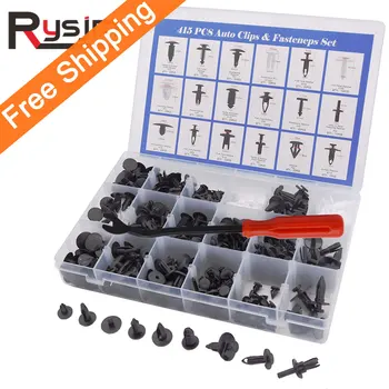 

Mixed 415PCS auto accessorie Fastener & Clip + tools Car Universal Bumper Fixed Clamp Push Type Clip for peugeot 508 Automobile