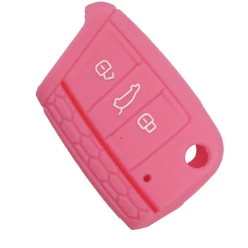 Custodia portachiavi in Silicone per auto Shell Fob per Volkswagen VW Golf 7 Mk7 Skoda Octavia A7 Kodiaq Karoq SEAT Leon Ibiza 3 Key Protector - Custodia portachiavi in Silicone per auto Shell Fob per Volkswagen VW Golf 7 Mk7 Skoda