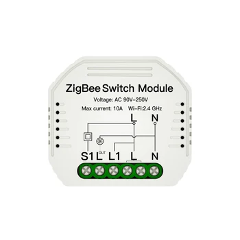 

Tuya ZigBee 3.0 Wifi Switch Module 90-250V Smart Light Switch Module Smart Life/Tuya Remote Control Works With Alexa Google Home