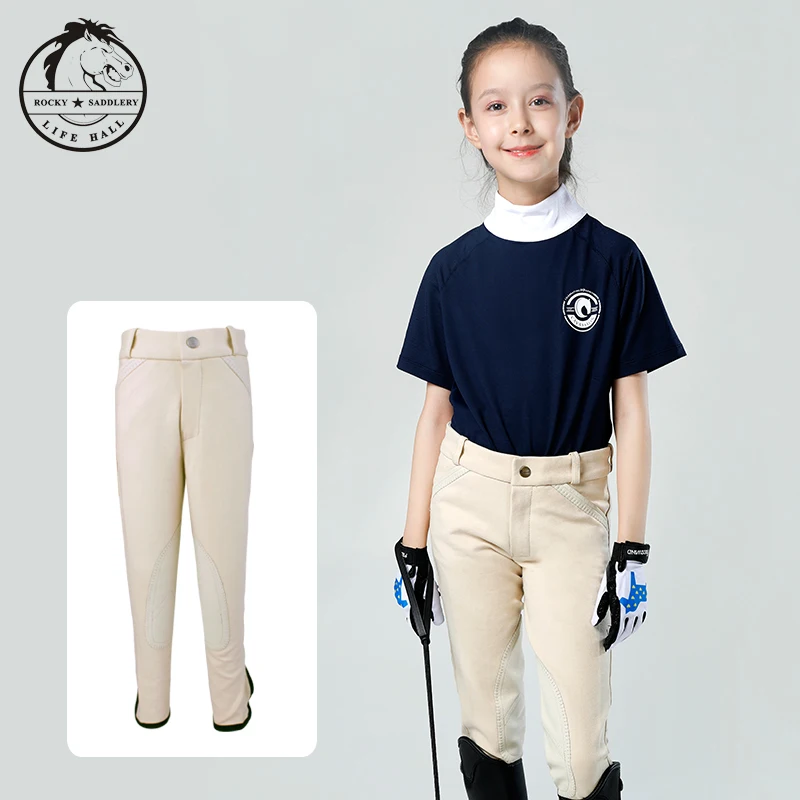 Horse Riding Pants Cavassion Children's Breeches Stretchy Soft Breathable Riding Equipment