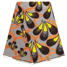 Африканская настоящая восковая печать ткань для Пэчворк 6 ярдов женское платье воск Анкара африканская Высококачественная мягкая 40*40 Пряжа восковая печатная ткань