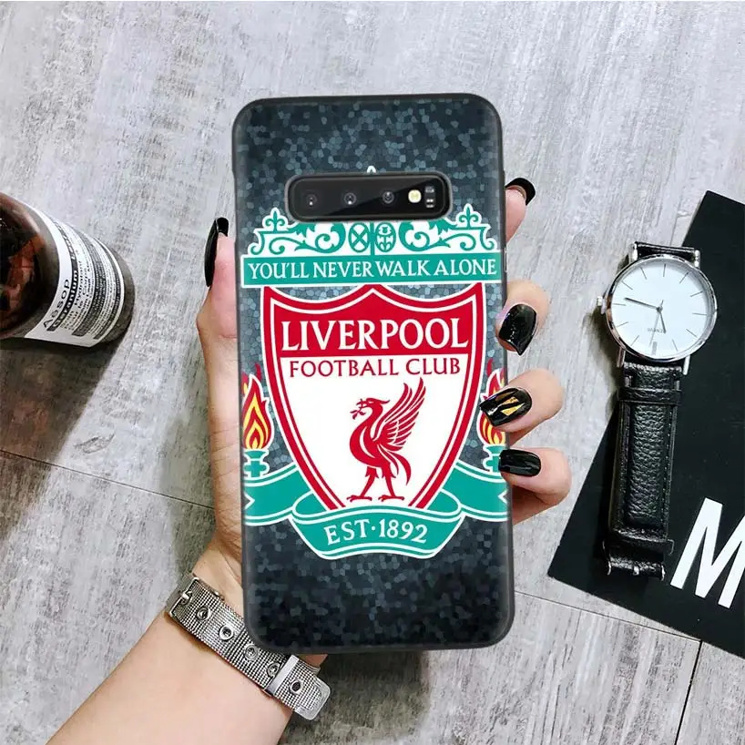 Черный чехол Liverpool Club для samsung Galaxy S10+ Plus Lite Note 10 9 8 S9 S8 J4 J6+ Plus S7 S6 Edge, чехол для телефона