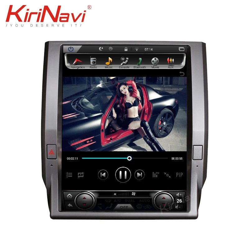 KiriNavi вертикальный экран Tesla стиль 12," Android 8,1 автомобильный Dvd мультимедийный плеер для Toyota Tundra радио Automotivo
