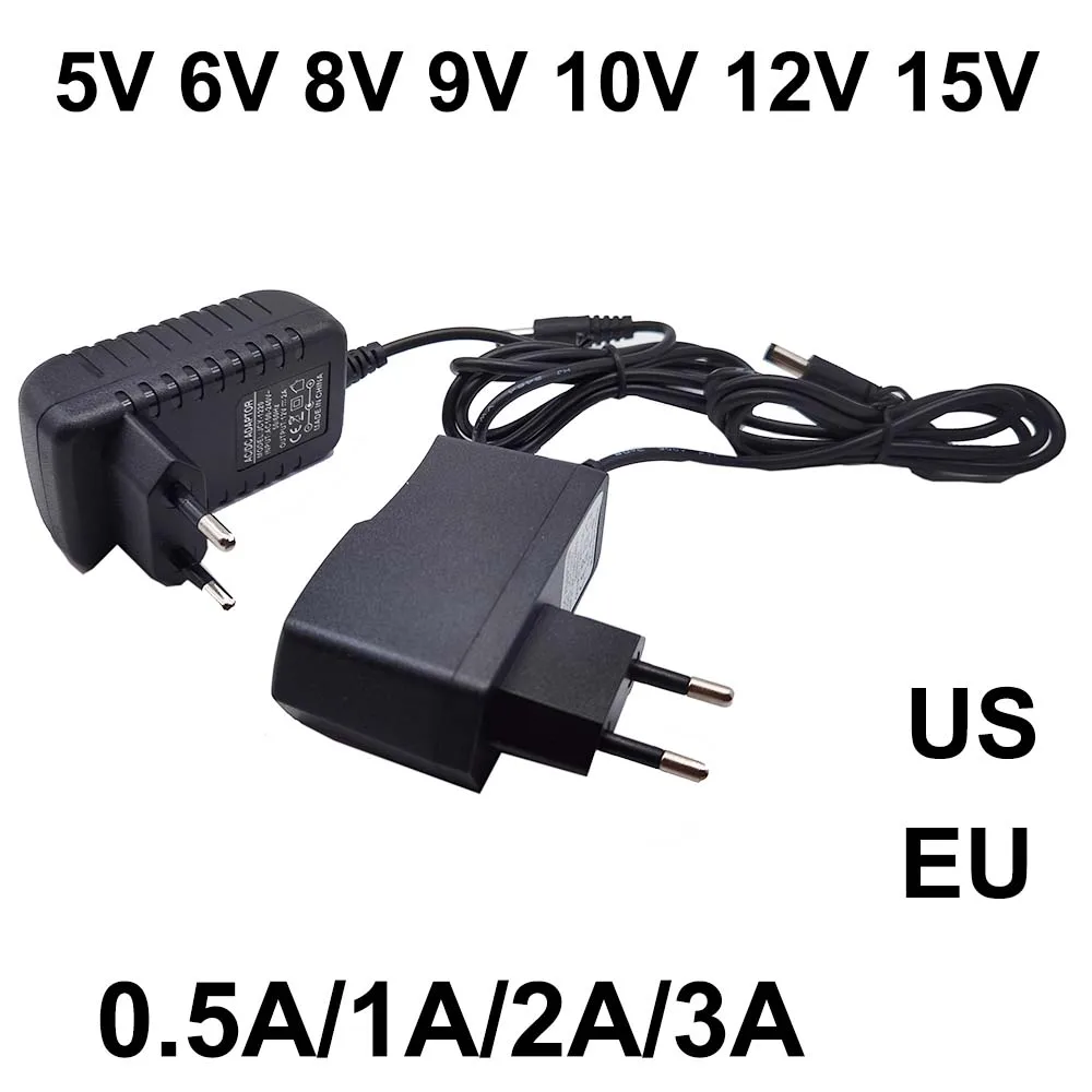 AC 110-240V DC 5V 6V 8V 9V 10V 12V 15V 0.5A 1A 2A 3A Universal Power Adapter Supply Charger adaptor Eu Us for LED light strips