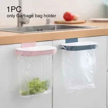 

Portable Plastic Garbage Hanging Bag Kitchen Trash Storage Rack Bag Hook Scouring Pad Dry Shelf Holder Kitchen Organzier