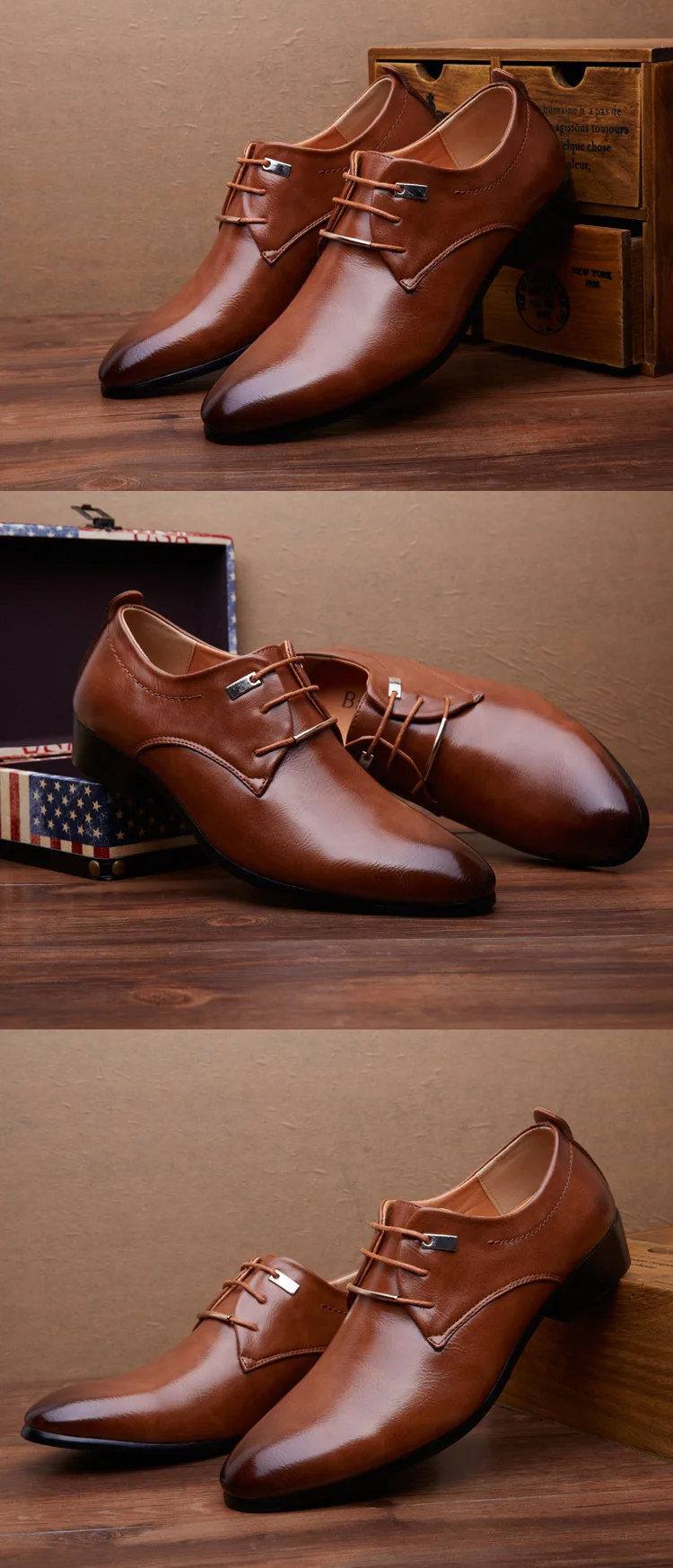 Merkmak/мужские кожаные туфли; мужские туфли в деловом стиле; классические стильные туфли на плоской подошве; цвет коричневый, черный; мужские туфли-оксфорды на шнуровке с острым носком