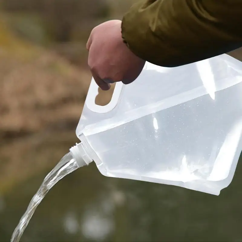 Горячая сумки для воды износостойкий 4 шт сплошной цвет ПВХ прозрачный складываемый контейнер для воды портативный складной мешок для воды