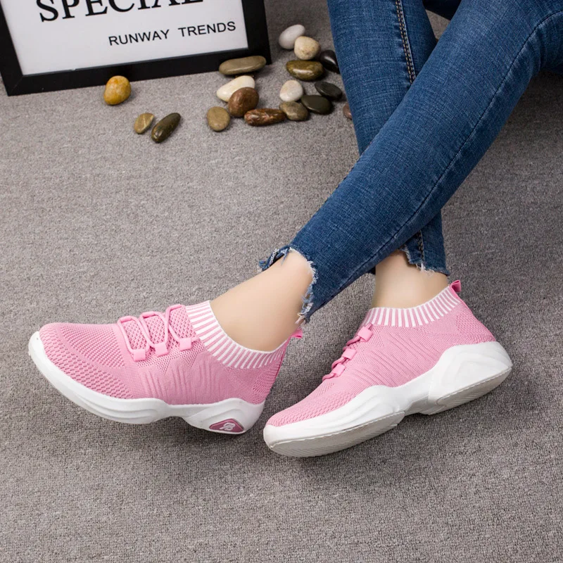 

2019 Summer New Style chao fei Woven Athletic Shoes Women's Breathable Students wa zi xie Korean-style Versatile Mesh Casual Sho