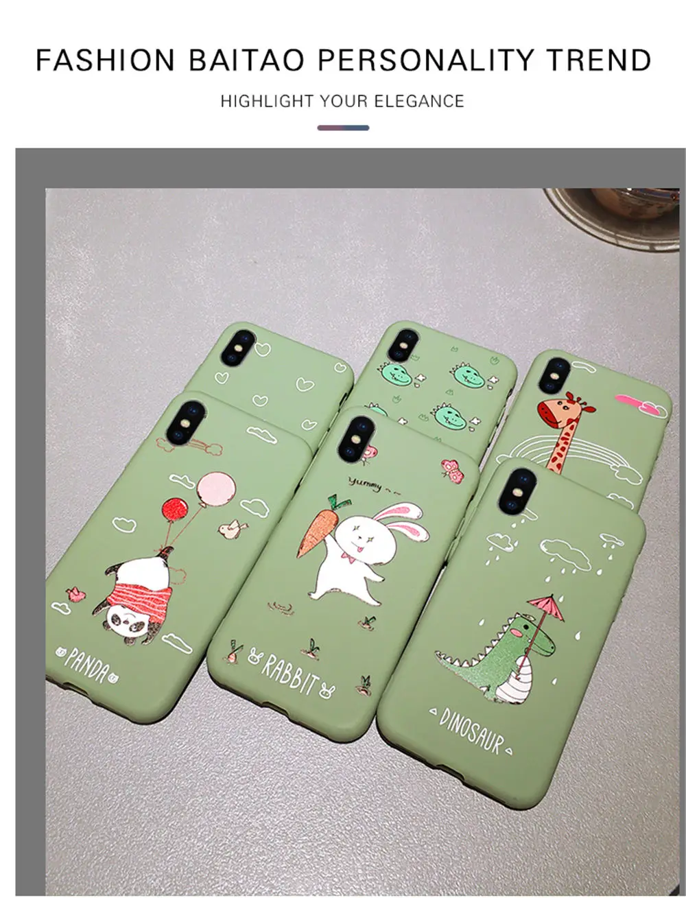 Чехол Lovebay с милыми животными динозавром жирафом для iPhone 7 8 6 6s Plus 11 Pro X XR XS Max панда Мягкий ТПУ чехол для телефона