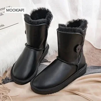 

Australia's highest quality women's snow boots, real leather, 100% natural wool, the latest fashionable women's shoes, free