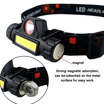 

Powerfull Headlamp Rechargeable LED Flashlight Dual Lamp Magnet Working Lamp Usb Charging Maintenance Emergency Lighting