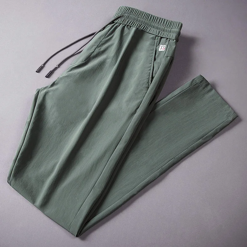 

Summer Book-Casual Pants Men's Ultra-stretch Viscose Men's Trousers Youth Straight-Cut Large Size Elastic Pants No Ironing Anti-