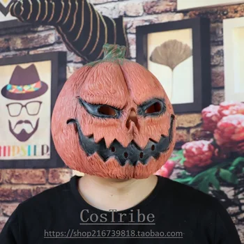 

Halloween Theme Pumpkin Full Face Latex Mask Scary Clown Creepy Evil Adult Cosplay Prop Costume Toys