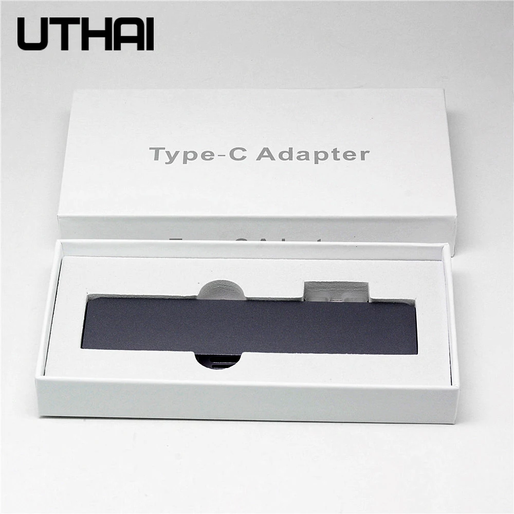 Utai J12 двойной адаптер type-C для MacBook Pro Air USB3.0 концентратор SD TF мульти кард-ридер PD док-станция USB-C 6 в 1 концентратор