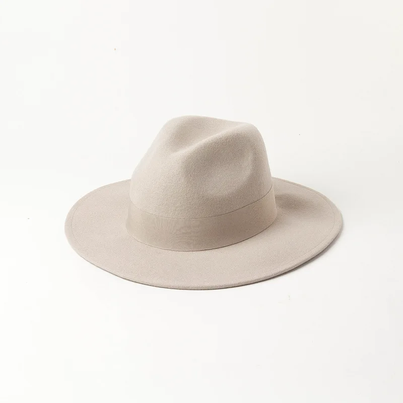9 цветов шерстяной джазовый шляпа Федора с брендом - Цвет: 7