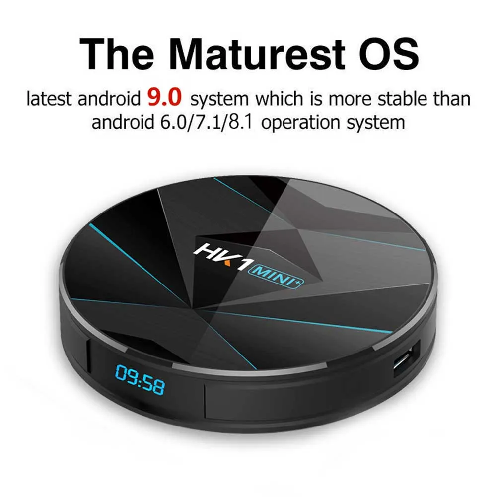 HK1 мини RK3318 4K HD Smart tv BOX Android 9,0 2 Гб ram 16 Гб rom 2,4G 5G wifi медиаплеер Google Assistant мини-приставка