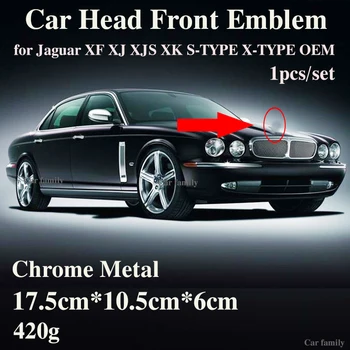 

Car Emblem 1PCS For Jaguar XF XJ XJS XK S-TYPE X-TYPE OEM Car Styling Front Hood Head Badge Covers Original Design Accessorie