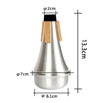 

Small Silent Aluminum Straight Jazz Practice Silent Instrument for Beginners