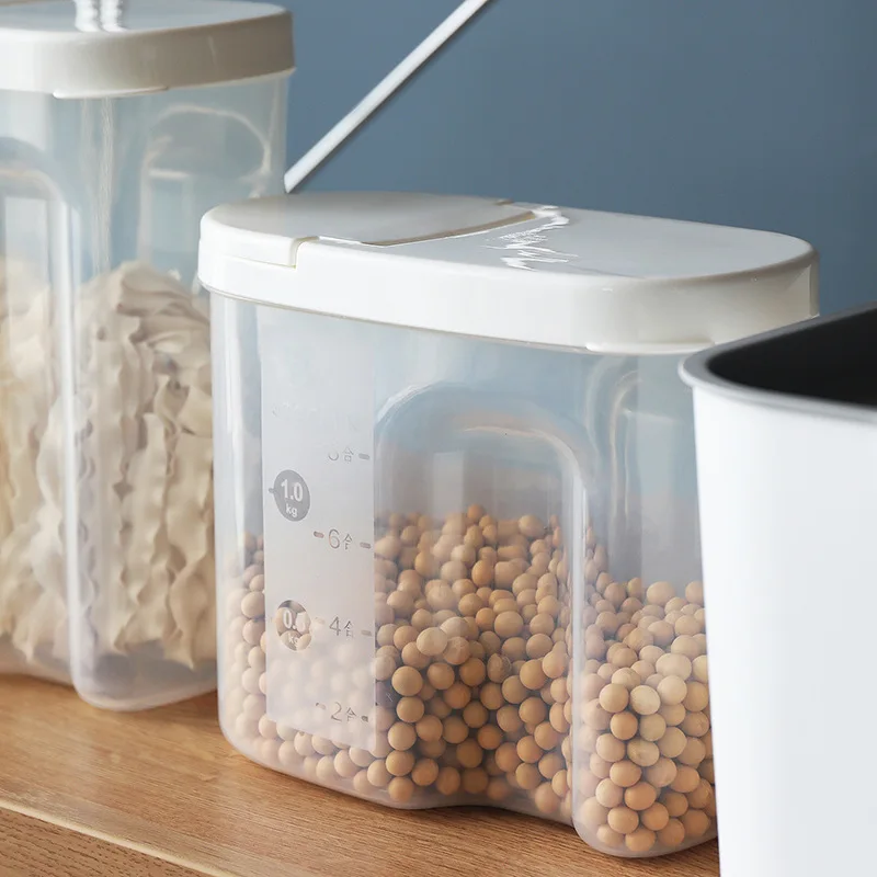 KitchenAce Plastic Sealed Can Kitchen Storage& Organizer Gadgets& Tools Transparent Food Canister Container Jar Kitchen Gadget