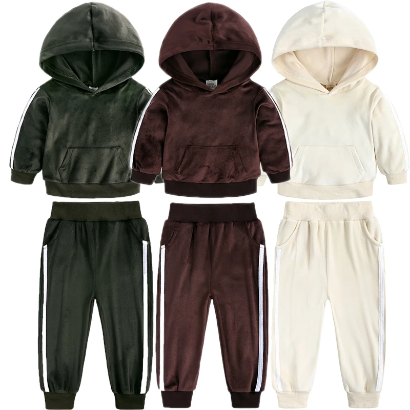 Amazon Little Girl Velour Tracksuit Essential Velvet Solid