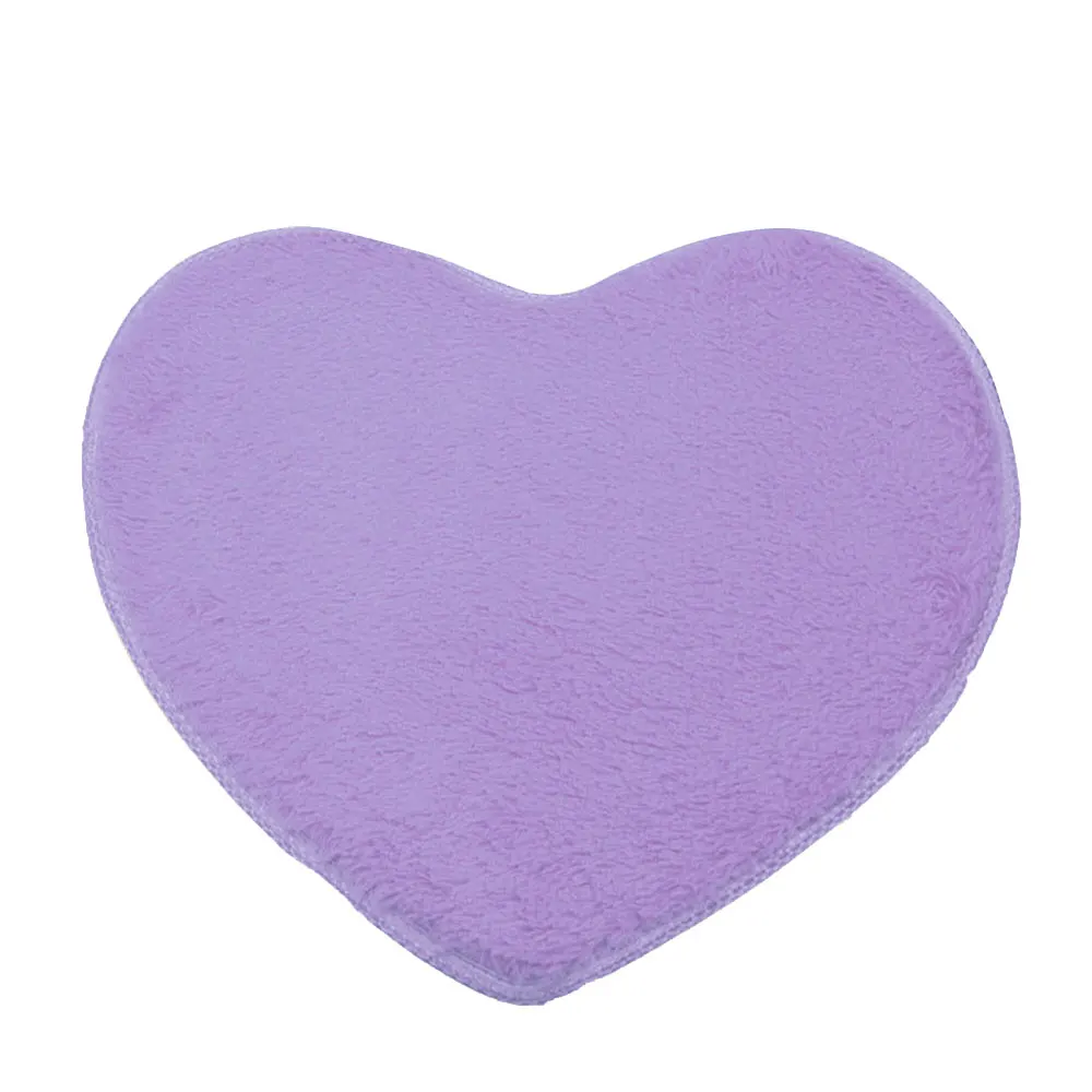 Purple Коврик, напольный ковер, чехлы для ванной комнаты, 7 цветов в форме сердца, милый ковер, коврики для дома, товары для дома, полиэстер, для дома - Цвет: Purple